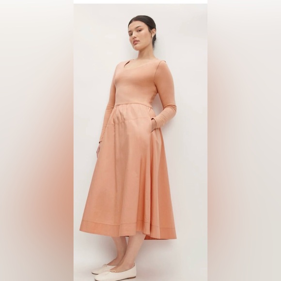 Everlane Dresses & Skirts - Everlane Riviera Long Sleeve Dress in Blush Pink Size L